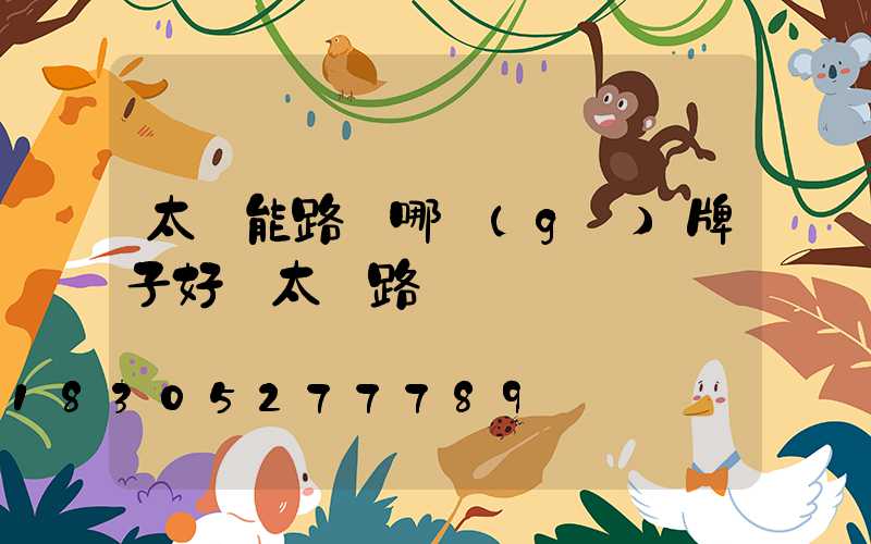 太陽能路燈哪個(gè)牌子好 太陽路